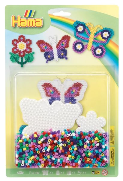 HAMA Bügelperlen Set Midi G1014207-0 Schmetterling und Blume