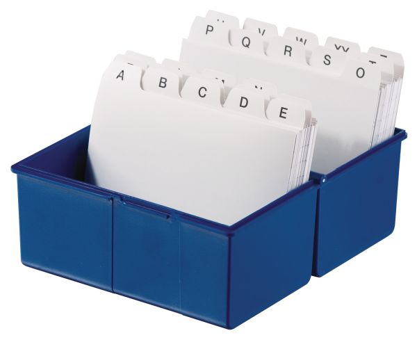 HAN Karteibox A6 976-14 blau, für 400 Karten