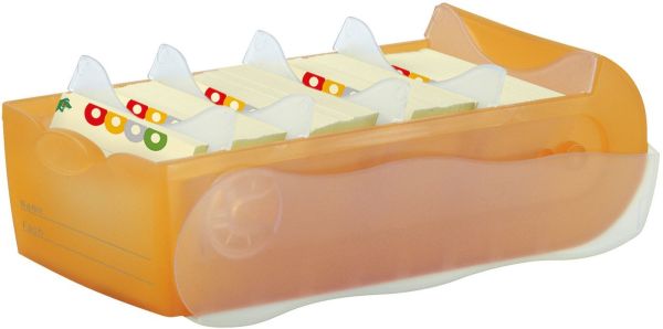 HAN Karteibox Croco 998-613 A8 orange trans. 100 Karten