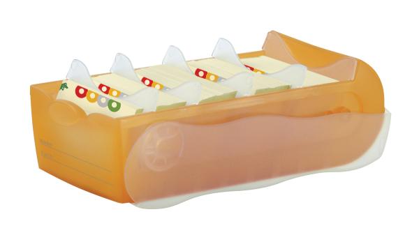 HAN Karteibox Croco 998-613 A8 orange trans. 100 Karten