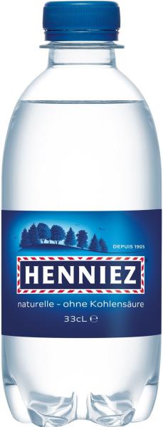 HENNIEZ blau, ohne Kohlensäure, Pet 129400000140 33 cl, 24 Stk.