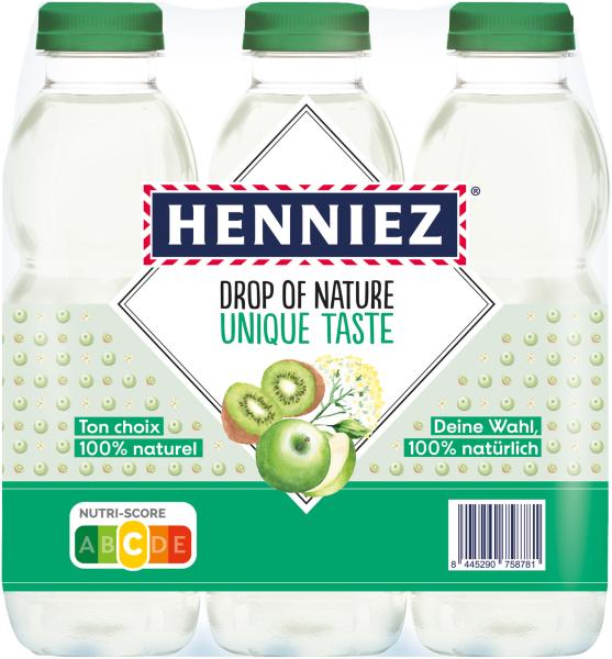 HENNIEZ Drop of Nature Apfel Pet 649250 50 cl, 6 Stk.