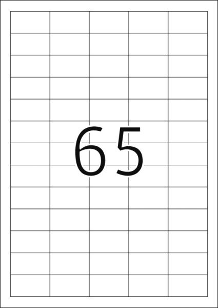 HERMA Tiefkühletiketten 38.1x21.2mm 4388 weiss,perm. 1625 St./25 Bl.