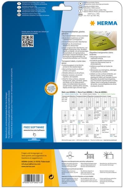 Herma folienetiketten 45,7x21,2mm 8016 transparent 1200 st./25 blatt - Herma-8016-4008705080163-04.jpg