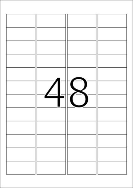 HERMA Outdoor Etikett.PP 45,7x21,2mm 9531 weiss 480 St./10 Blatt