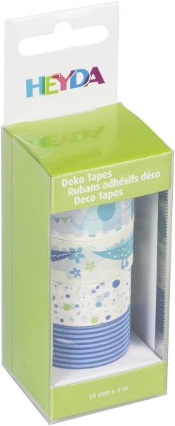 HEYDA Deko Tape Baby 4x 15mmx5m 203584358 blau 4 Rollen