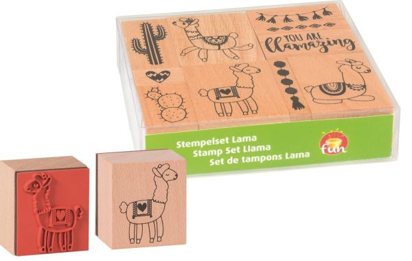 HEYDA Stempel-Set Lama 12x10x3cm 204888676 Holz 10-teilig