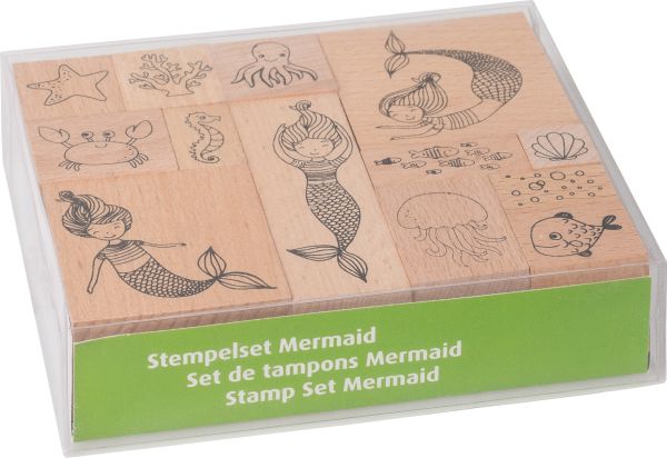 HEYDA Stempel-Set Mermaid 12x10x3cm 204888678 braun 10-teilig