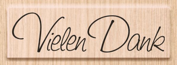 HEYDA Stempel Vielen Dank 6.3x1.7cm 211800600 Holz matt