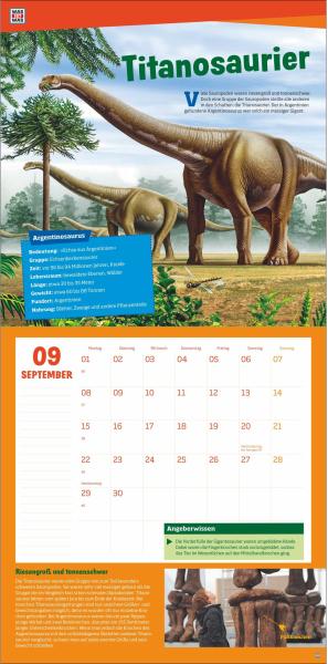 HEYE Bildkalender 2025 23502+25 Dinosaurier 29.5x30cm