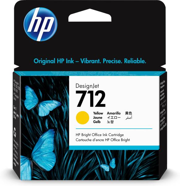 HP Tintenpatrone 712 yellow 3ED69A DesignJet T230/250/630 29ml