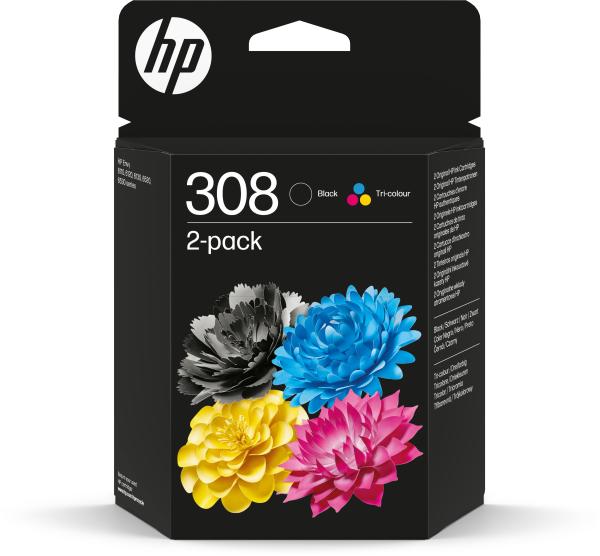 HP Combopack 308 BK/color 6L6S6UE Envy 6122e/6520e 160/120 S.