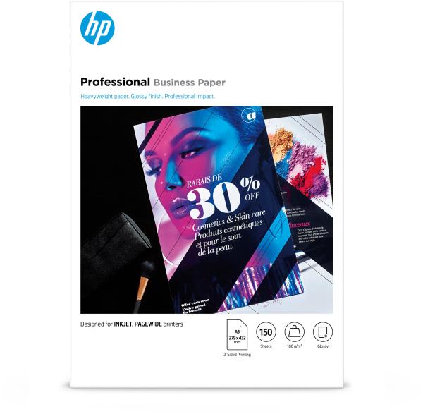 HP Professional FSC Paper A3 7MV84A Multiuse Glossy 180g 150 B.