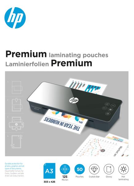 HP Laminiertaschen 9127 Premium, A3, 125 Mic