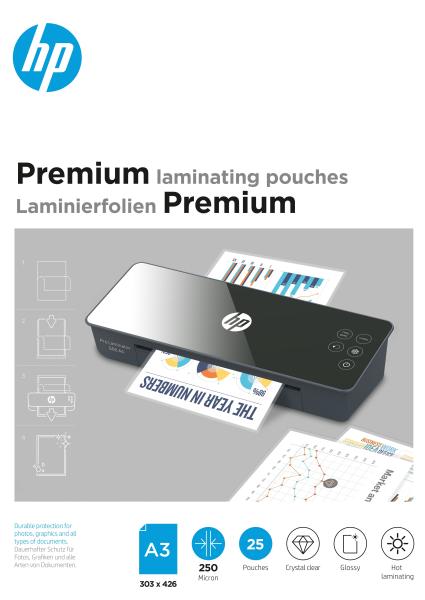 HP Laminiertaschen 9128 Premium, A3, 250 Mic