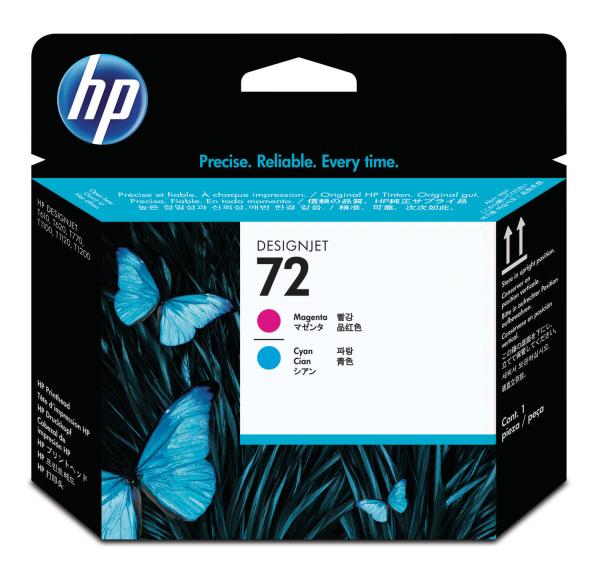 HP Druckkopf 72 magenta/cyan C9383A DesignJet T1100