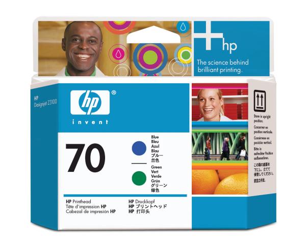 HP Druckkopf 70 blue/green C9408A DesignJet Z3100/Z3200