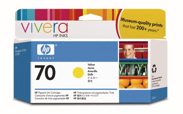 HP Tintenpatrone 70 yellow C9454A DesignJet Z2100/3100 130ml