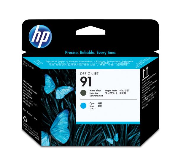 HP Druckkopf 91 schwarz matt/cyan C9460A DesignJet Z6100