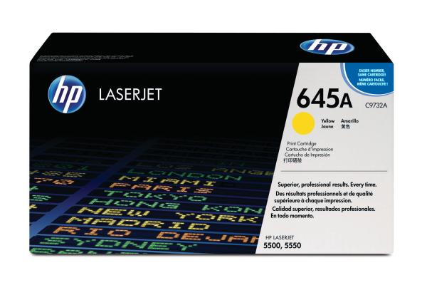 HP Toner-Modul 645A yellow C9732A Color LaserJet 5500 12'000 S.