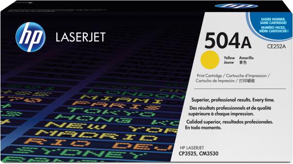 HP Toner-Modul 504A yellow CE252A Color LaserJet CP3525 7000 S.