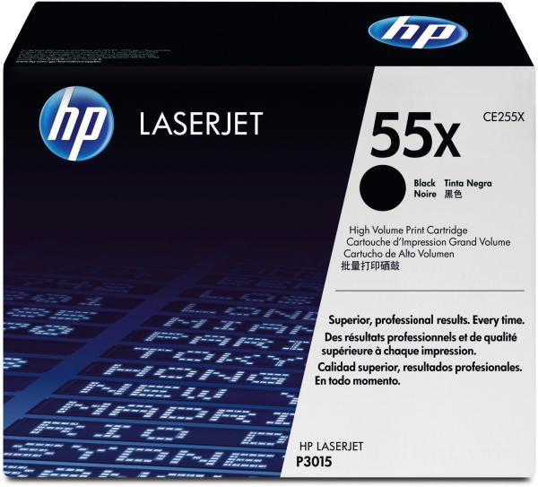 HP Toner-Modul 55X schwarz CE255X LaserJet P3015 12'500 Seiten