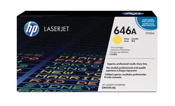 HP Toner-Modul 646A yellow CF032A Color LJ CM4540 12'500 Seiten