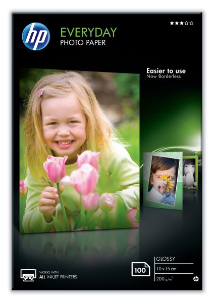 HP Everyday Photo Paper 10x15cm CR757A InkJet, glossy 200g 100 Blatt