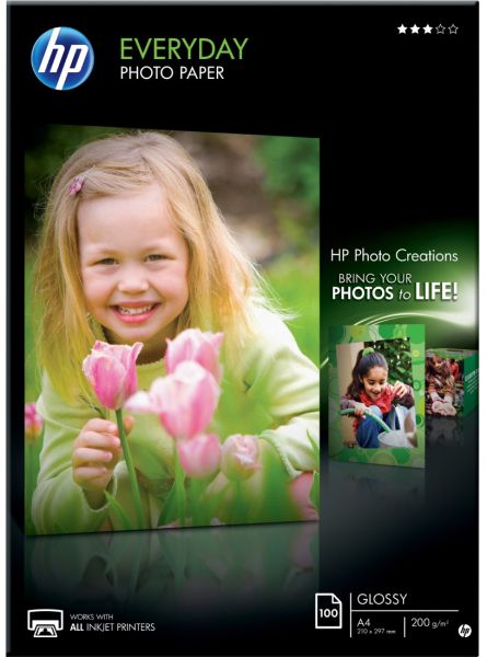 HP Everyday Photo Paper A4 Q2510A InkJet glossy 200g 100 Blatt