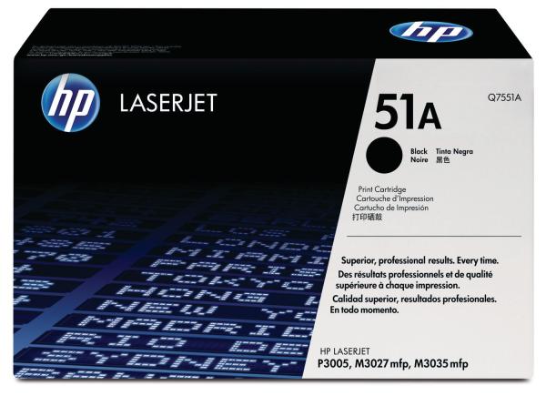 HP Toner-Modul 51A schwarz Q7551A LaserJet P3005 6500 Seiten