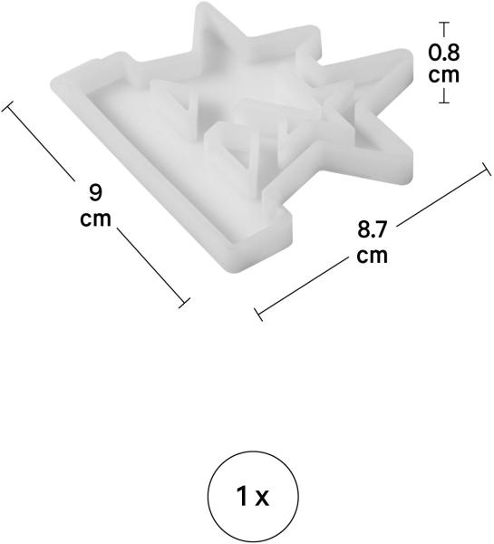 I AM CREATIVE Silikon Giessform 1704.34 Sterne für Steckleiste