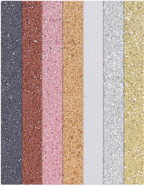 I AM CREATIVE Glitterpapier A4 4070.99 multicolor, 100g 10 Stück