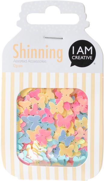 I AM CREATIVE Pailletten 4705 Schmetterling, 12 g