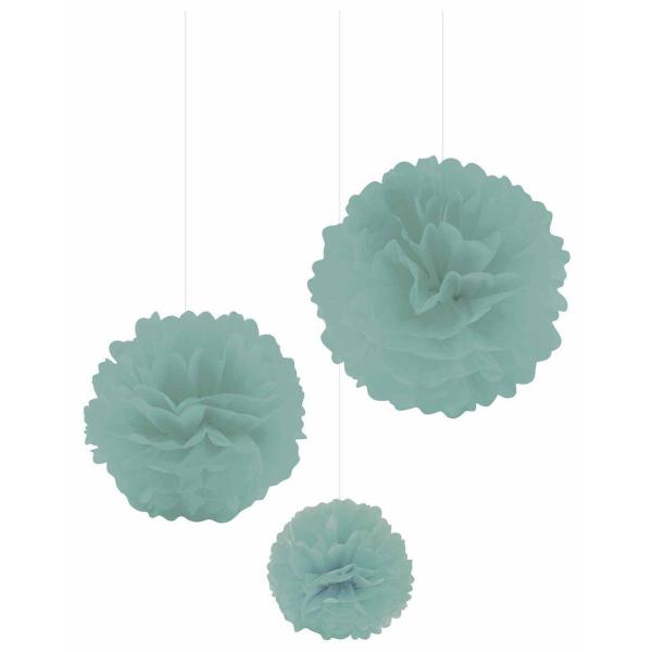 I AM CREATIVE Pompon Set, mint,20,30,40cm 6010.967 3 Stück