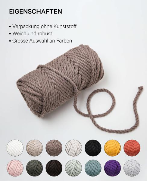 I AM CREATIVE Macrame Rope 6205.04 coffee 5mm, 330g