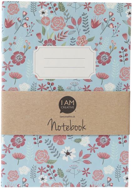 I AM CREATIVE Notizbuch A5 MAA4005.07 Blumen 60 Seiten