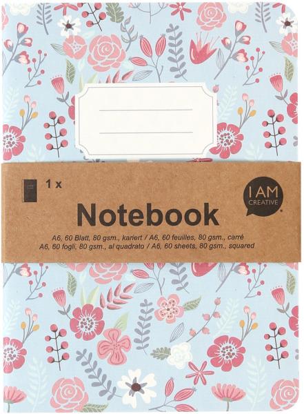 I AM CREATIVE Notizbuch A6 MAA4005.19 blau 60 Seiten