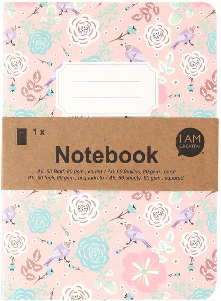 I AM CREATIVE Notizbuch A6 MAA4005.36 rosa 60 Seiten