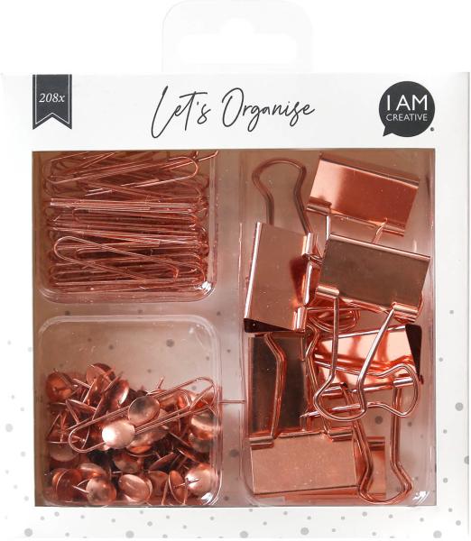 I AM CREATIVE Clip Set Let`s Organize MAA4035.25 rosegold 208-teilig