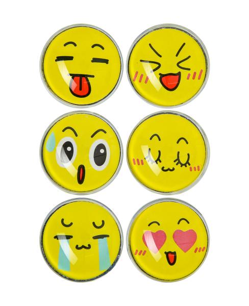 I AM CREATIVE Magnet Smiley Let`s Organize MAA4035.64 Glas, 30mm 6 Stück