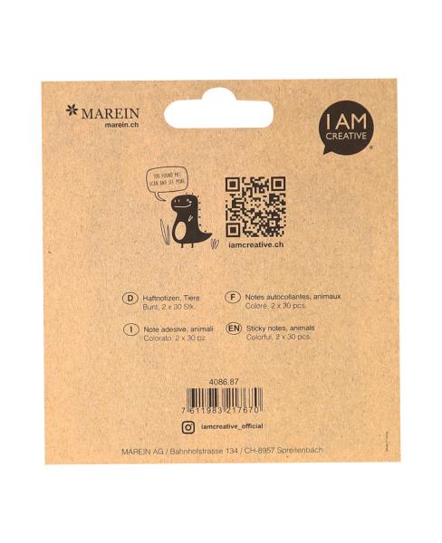 I AM CREATIVE Sticky Notes MAA4086.87 Tiere 60 Blatt