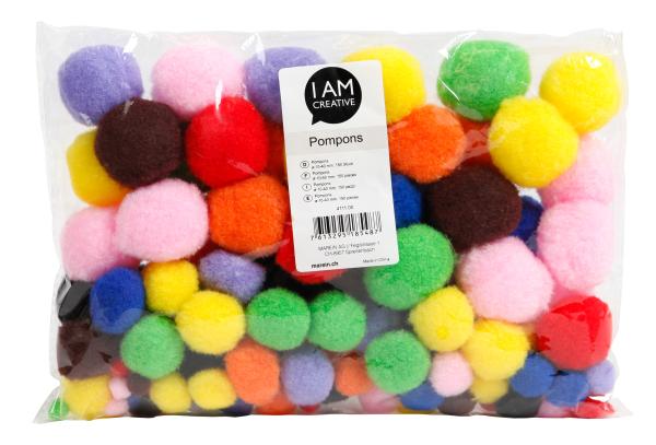 I am creative pompons 10x35mm maa4111.00 150 stück - I-am-creative-maa411100-7613295185487