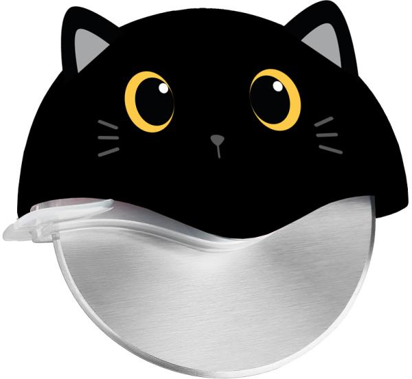 I-total pizzaschneider 10cm xl2789 black cat - I-total-xl2789-8059037078010