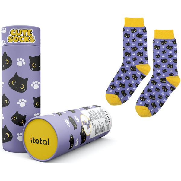 I-TOTAL Socken, Black Cat XL2822 violett