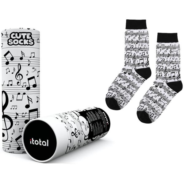 I-TOTAL Socken, Musik XL2828 weiss