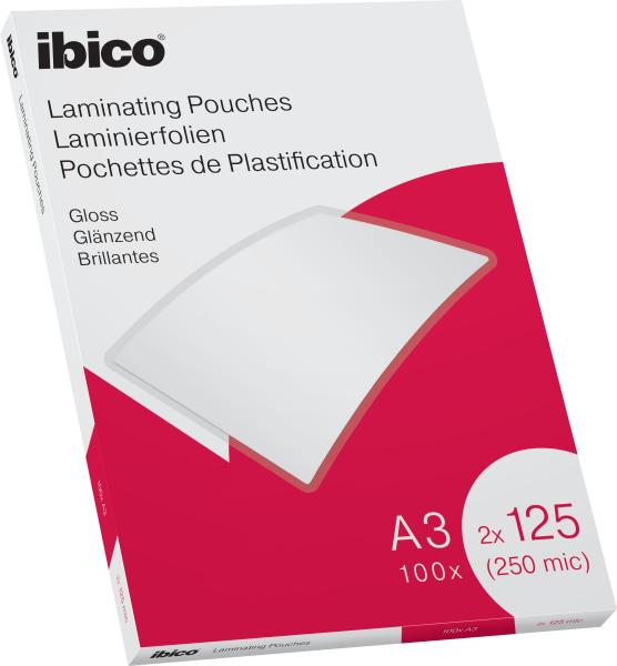 IBICO Laminiertasche A3 627321 glanz, 125my 100 Stk