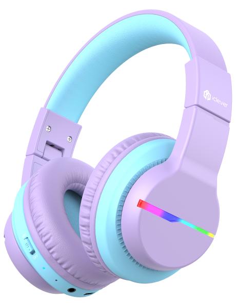 ICLEVER Headphone Kids BT LED C03-1702N-11 74/85/94 dB, 55h purple