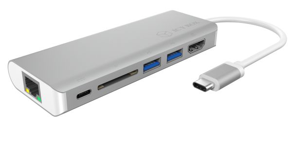 ICY BOX USB Type-C Notebook IB-DK4034-CP Dockingstation silver/white