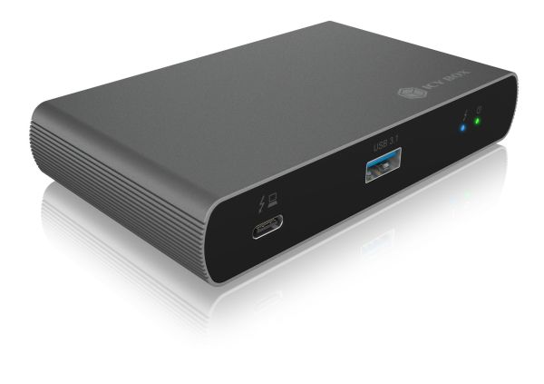 ICY BOX 4 Port Hub Thunderbolt4 Type-C IBHUB801 85W PD Silicon Alu.Black