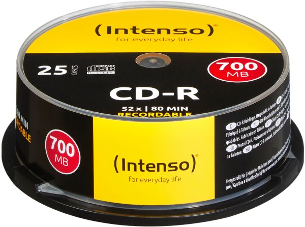 INTENSO CD-R Slim 80MIN/700MB 1001124 52X 25 Pcs